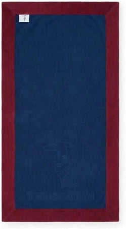 Telo Mare Trussardi Blu– Iconico Levriero Jacquard spugna cotone