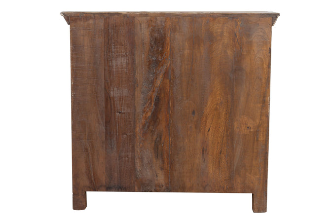 Biscottini Mobile credenzino porta TV in legno massiccio riciclato finitura anticata