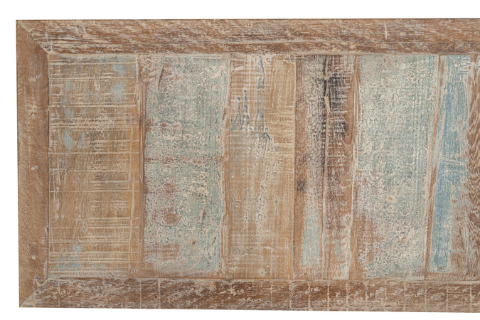 Biscottini Mobile credenzino porta TV in legno massiccio riciclato finitura anticata