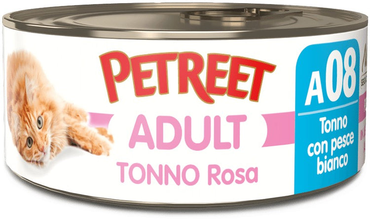 Petreet Cat Adult Tonno Rosa con Pesce Bianco 70gr