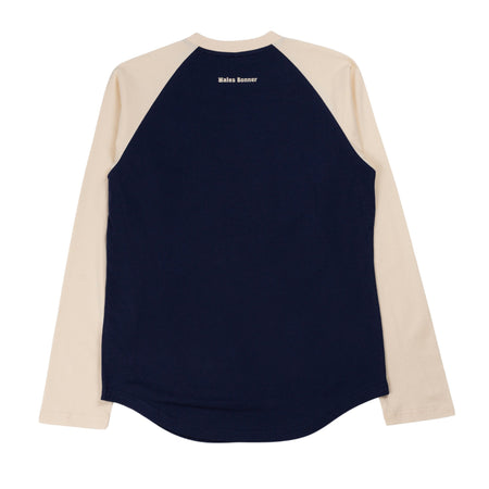 WALES BONNER Space T-shirt in Ivory/Navy da uomo