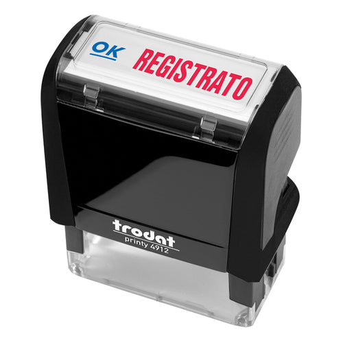 Timbro Printy 4912 Office Eco Nero 47X18Mm ''Registrato'' Trodat