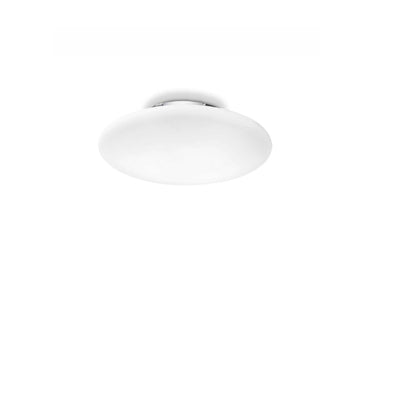 Plafoniera moderna Ideal Lux SMARTIES BIANCO PL1 009223 E27 LED vetro lampada soffitto