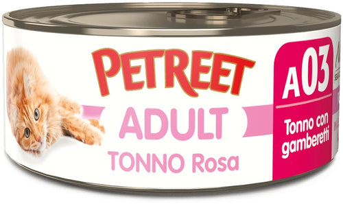 Petreet Cat Adult Tonno Rosa con Gamberetti 70gr