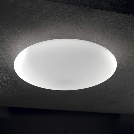 Plafoniera moderna Ideal Lux SMARTIES BIANCO PL3 032023 E27 LED vetro lampada soffitto