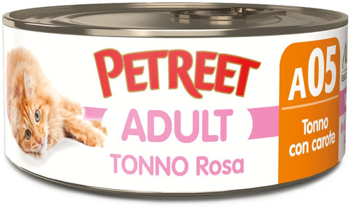 Petreet Cat Adult Tonno Rosa con Carote 70gr