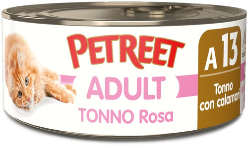 Petreet Cat Adult Tonno Rosa con Calamari 70gr