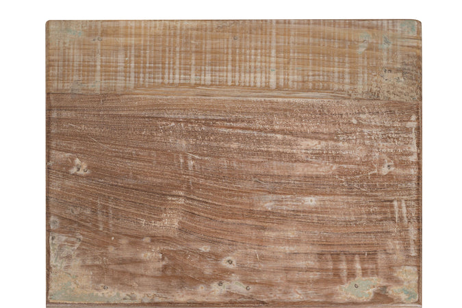 Biscottini Biscottini Comodino legno massiccio riciclato anticato 43x33x64 dipinto a mano