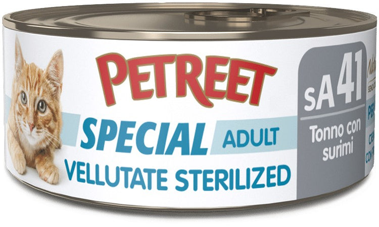 Petreet Cat Special Adult Vellutate Sterilized Tonno con Surimi 70gr