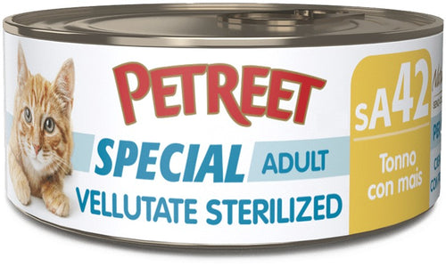 Petreet Cat Special Adult Vellutate Sterilized Tonno con Mais 70gr