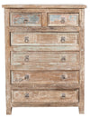 Biscottini Cassettiera in legno massiccio riciclato finitura anticata realizzata massello