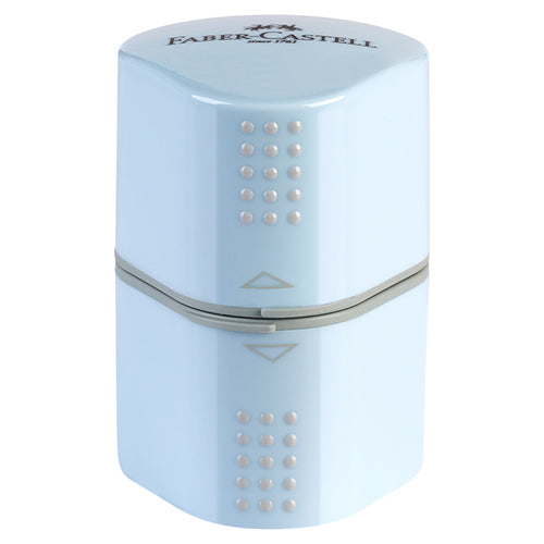 Temperamatite 3 Fori Grip 2001 C/Doppio Serbatoio Sky Blue Faber-Castell