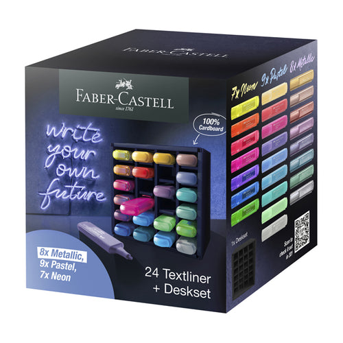 Deskset 24 Evidenziatori Textliner 46 In Colori Assortiti Faber Castell