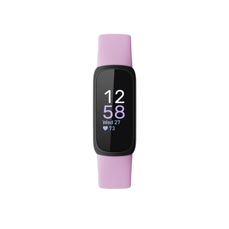 Fitbit Inspire 3 AMOLED Tracciatore di attività da braccio Nero, Lillà (Fitbit Inspire 3 Black/Lilac Bliss Akt)