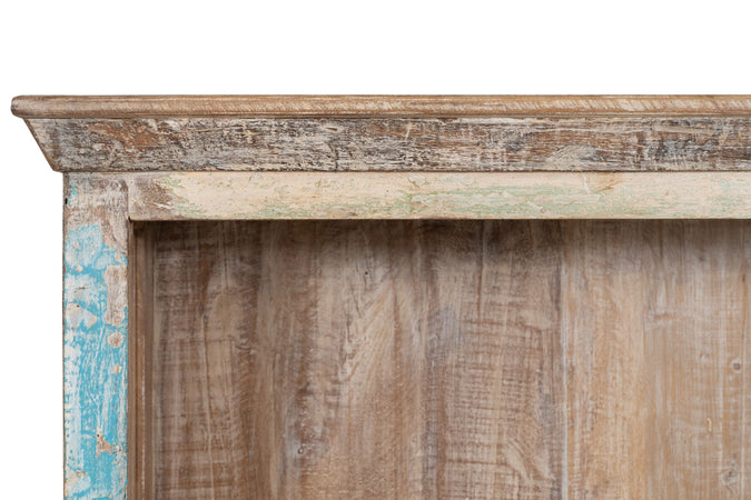 Biscottini Biscottini Libreria Legno Massello Recupero Finitura Anticata Dipinto 158x40x201