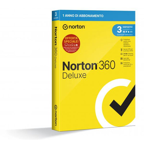 NORTON 360 DELUXE 25GB IT 1 USER 3 DEVICE 1Y ATTACH VECCHIO CODICE 21409821