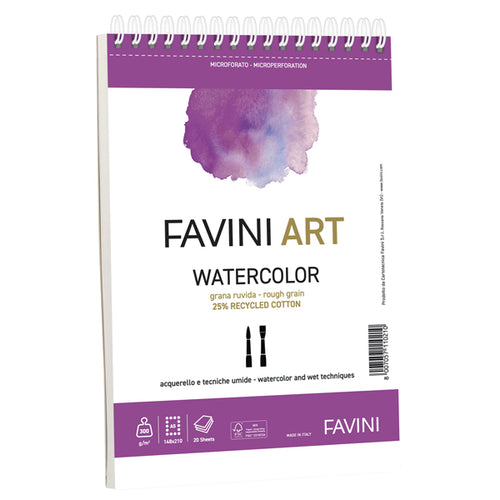 Blocco Spiralato Watercolor Favini Art 20Fg 300Gr A5