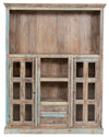 Biscottini Libreria in legno massiccio riciclato finitura anticata