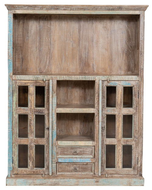 Biscottini Libreria in legno massiccio riciclato finitura anticata