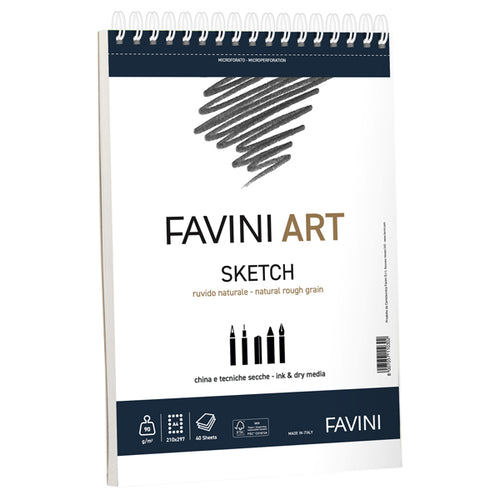 Blocco Spiralato Sketch Favini Art 40Fg 90Gr/M2 F.To 23X29,7Cm