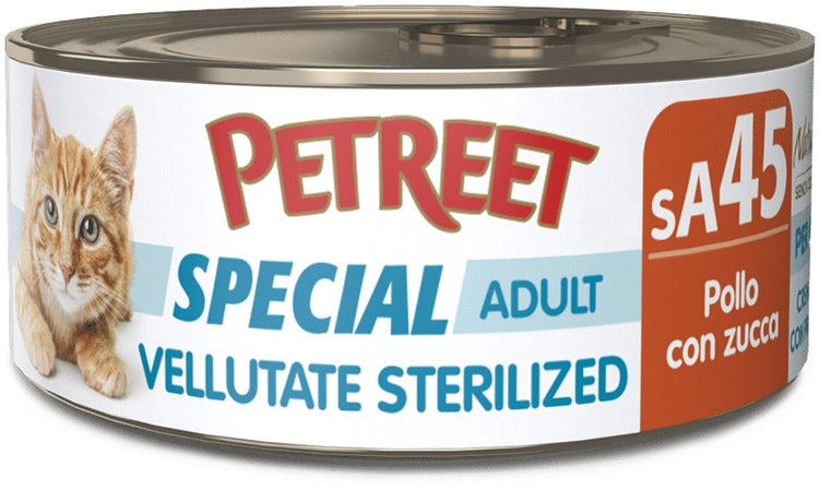 Petreet Cat Special Adult Vellutate Sterilized Pollo con Zucca 70gr