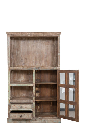 Biscottini Biscottini Libreria Legno Massello Riciclato Stile Anticato L122xP41xH201 Casa