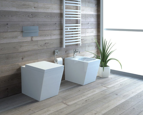 Sanitari a terra in ceramica bianca GLAM Goccioline