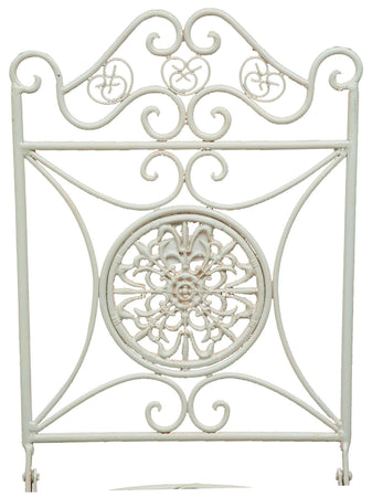 Biscottini Sedia pieghevole ferro battuto Biscottini bianca anticata 39x39x96 giardino