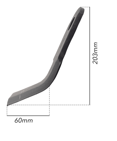 Coltello per trincia a Y altezza 203mm lunghezza 60mm confezione da 2 pezzi