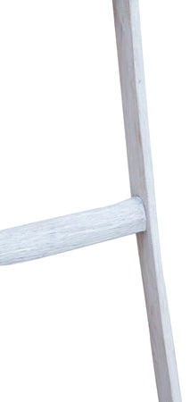 Biscottini Biscottini Scala Portasciugamani Legno Bianco Anticato 40x8x150 Design Vintage