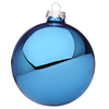 Palline per albero di Natale in vetro blu malibù lucido per decorazioni natalizie
