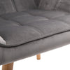 Poltroncina Stile Nordico in Legno ed Effetto Velluto Grigio per Soggiorno o Ufficio , 64x62x72.5 cm sedia poltrona salotto studio F833-799V00GYA