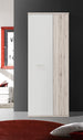 SC555 scarpiera ingresso moderna bianca 2 ante legno salvaspazio armadio bianco marrone sabbia
