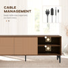 Mobile Porta TV fino 65  150x40x57cm Marrone F839-665V80CFA , soggiorno salotto nero bianco marrone grigio alto basso cassetti design da terra parete grande tavolino ingresso moderno muro parete attrezzata sala