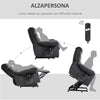 poltrona anziani disabili elettrica alza persona soggiorno salotto poltrona letto relax massaggiante con telecomando punti massaggio vibrazione riscaldante alzata assistita massaggi imbottita velluto grigio poltrone elettriche R5B713-090V90CGGG7