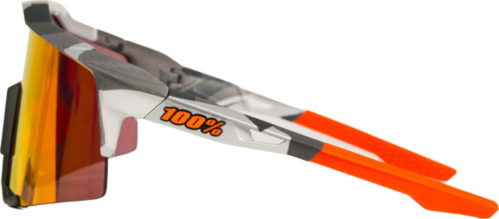 100PERCENT-Speedcraft-occhiali-da-sole-in-grigio-e-arancione-da-uomo