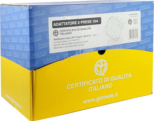 100x Adattatore Triplo Spina S11 16A 2P+T, 3 Prese Bipasso P17/11 16A 2P+T,Imq Approval Fai da te/Materiale elettrico/Multiprese Non solo alimenti - Albano Laziale, Commerciovirtuoso.it