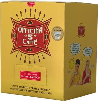 100x Capsule Caffè Compatibili Nespresso Officina 5 Caffè Aroma Classico Conf. 100 Capsule Alimentari e cura della casa/Caffè tè e bevande/Caffè/Cialde e capsule di caffè Non solo alimenti - Albano Laziale, Commerciovirtuoso.it