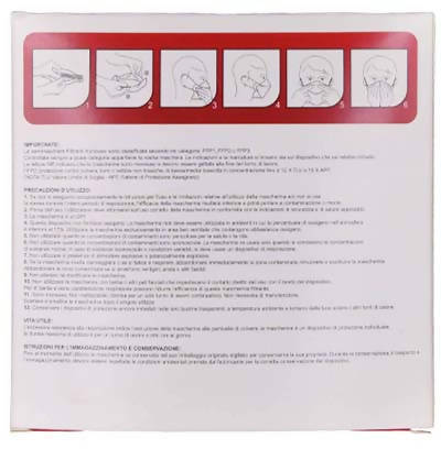 100X Mascherina FFP2 NR Bianche Certificate CE2163 Mascherine Zhejiang Gen Yuan Tang Medical Technology Certificazione CE2163- DPI | bfe ≥95% | Imbustate Singolarmente