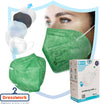 100x Mascherine FFP2 Verdi CE1463 Mascherina FFP2 Prodotta in Europa 5 strati Virshields Certificata colore Verde € 0,59 cad Spedizione Gratuita