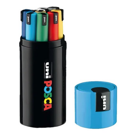 Posca, Gift Box Azzurra, set 9 pennarelli,