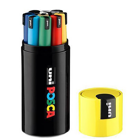 Posca, Gift Box giallo, set 9 pennarelli,