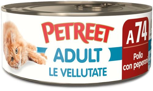 Petreet Cat Adult Vellutate Pollo con Peperoni 70gr