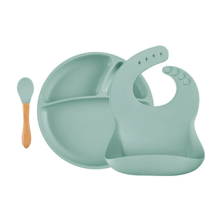 Set pappa piatto, bavaglino, cucchiaio Minikoioi