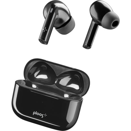 auricolare vivavoce bluetooth doppio  con base di ricarica nero