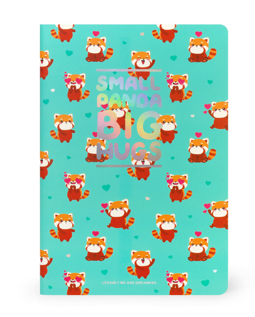 Quaderno Medium a Righe Red Panda