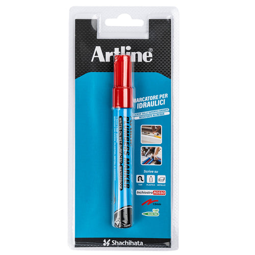 Marcatore Permanente Speciale Per Idraulica Artline Punta 1,5Mm Tonda Rosso