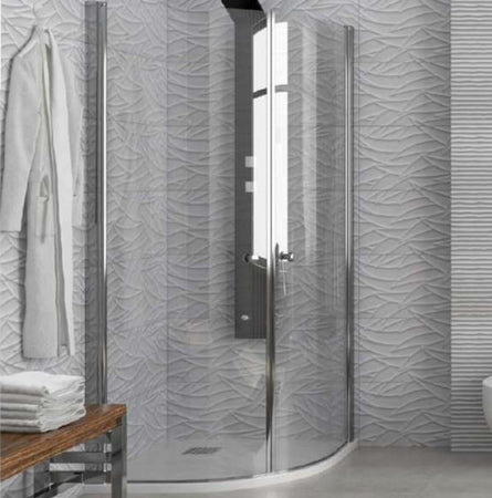 Box doccia semicircolare trasparente 6mm h 200 S-8 CROMO