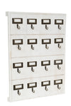 Biscottini Bacheca appendichiavi in legno finitura bianco anticato L37xPR4xH47 cm Offerta