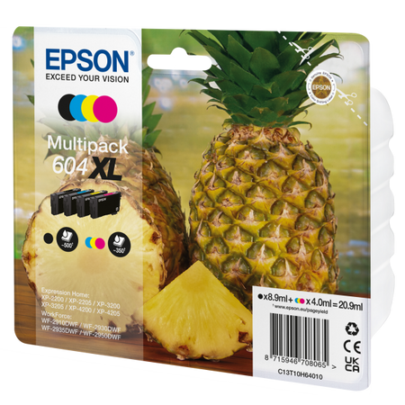 Epson 604XL Multipack - Confezione da 4 - XL - Nero, Ciano, Magenta, Giallo